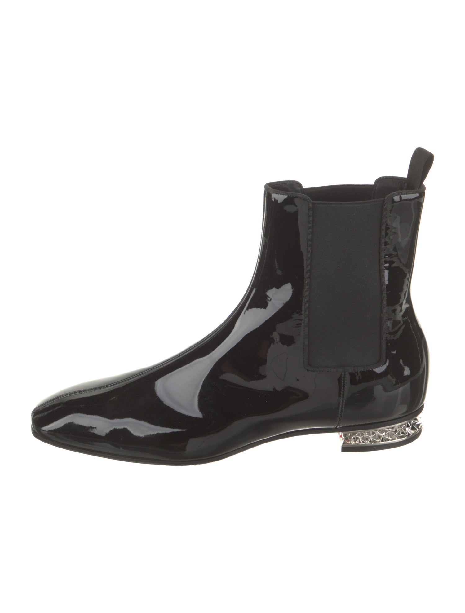 Christian Louboutin Patent Leather Chelsea Boots