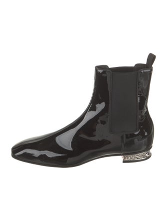 Christian Louboutin Patent Leather Chelsea Boots