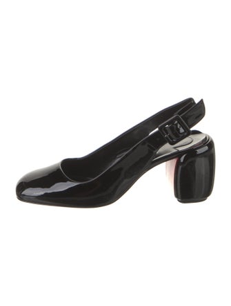 Christian Louboutin Patent Leather Slingback Pumps