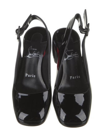 Christian Louboutin Patent Leather Slingback Pumps