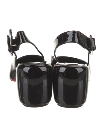 Christian Louboutin Patent Leather Slingback Pumps
