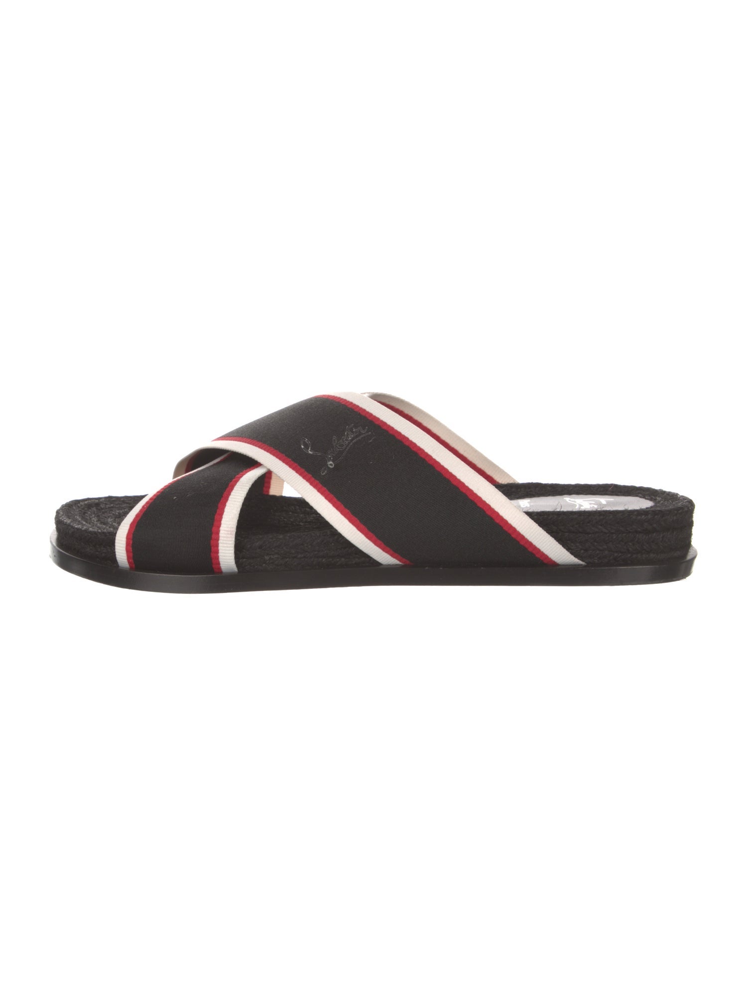 Christian Louboutin Striped Slides