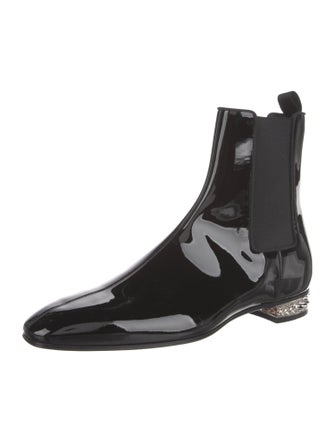 Christian Louboutin Patent Leather Chelsea Boots