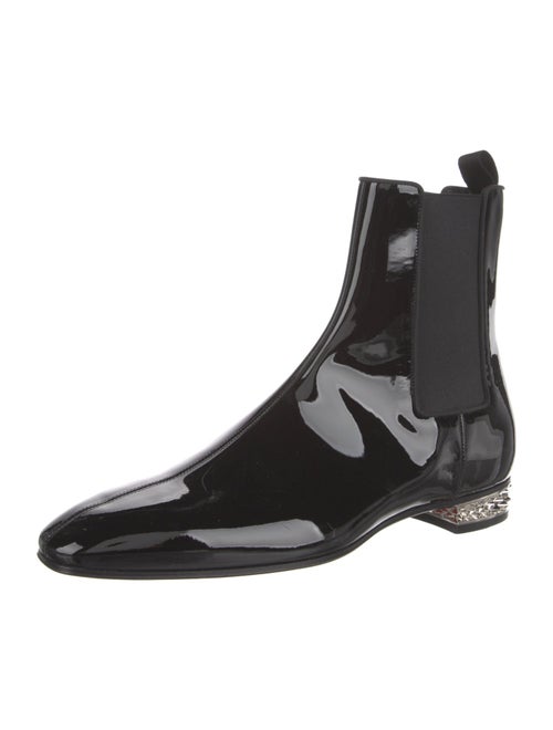 Christian Louboutin Patent Leather Chelsea Boots