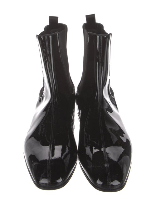 Christian Louboutin Patent Leather Chelsea Boots