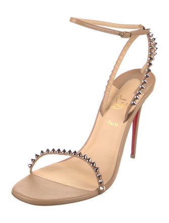 Christian Louboutin Leather Studded Accents Sandals