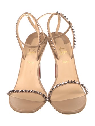 Christian Louboutin Leather Studded Accents Sandals
