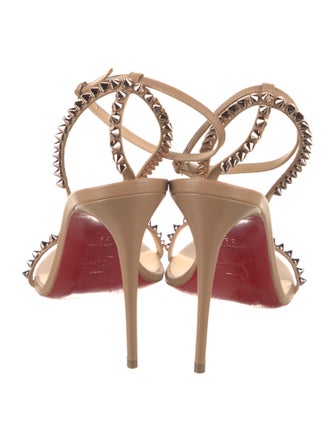 Christian Louboutin Leather Studded Accents Sandals