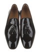 Christian Louboutin Patent Leather Tassel Accents Slippers