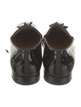 Christian Louboutin Patent Leather Tassel Accents Slippers