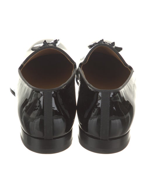 Christian Louboutin Patent Leather Tassel Accents Slippers