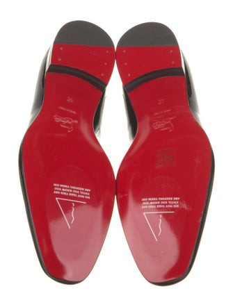 Christian Louboutin Patent Leather Tassel Accents Slippers
