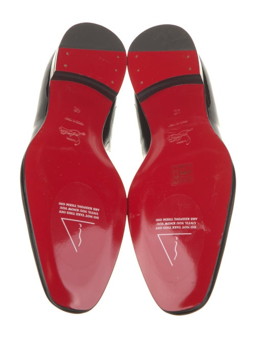 Christian Louboutin Patent Leather Tassel Accents Slippers