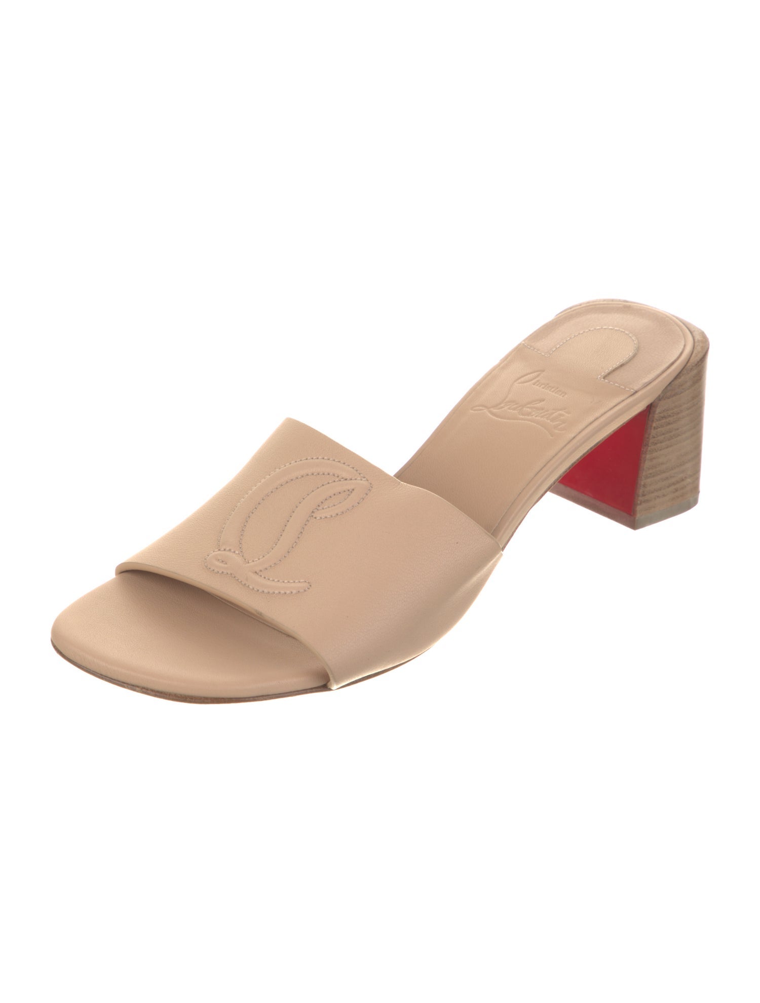 Christian Louboutin Leather Slides