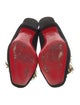Christian Louboutin Suede Feather Trim Loafers