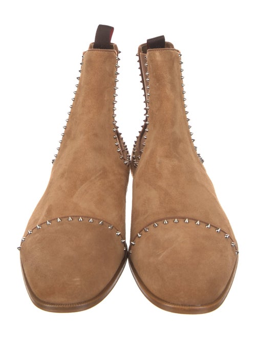 Christian Louboutin Rockstud Spike Suede Chelsea Boots