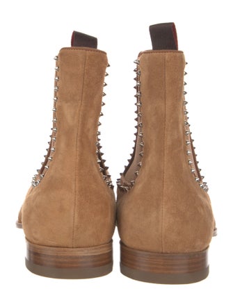 Christian Louboutin Rockstud Spike Suede Chelsea Boots