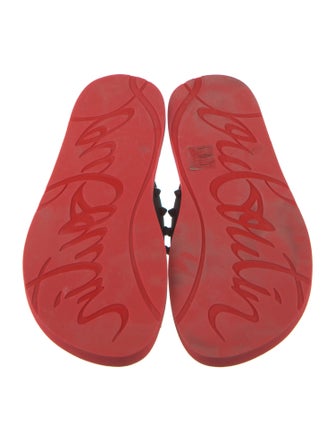 Christian Louboutin Rubber Studded Accents Flip Flops