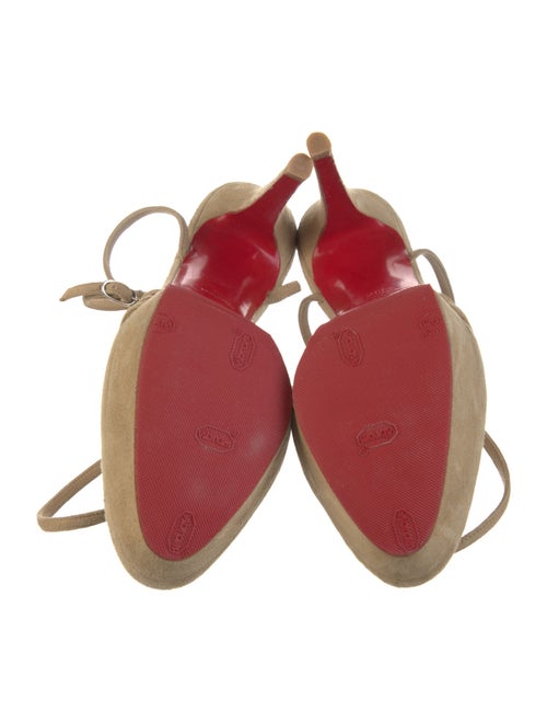 Christian Louboutin Suede T-Strap Pumps