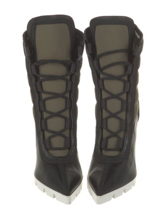 Christian Louboutin Colorblock Pattern Lace-Up Boots