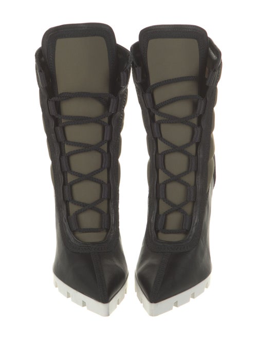 Christian Louboutin Colorblock Pattern Lace-Up Boots