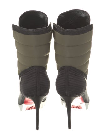 Christian Louboutin Colorblock Pattern Lace-Up Boots