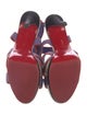 Christian Louboutin Suede Striped Slingback Sandals