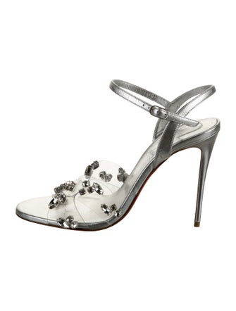 Christian Louboutin PVC Crystal Embellishments Sandals