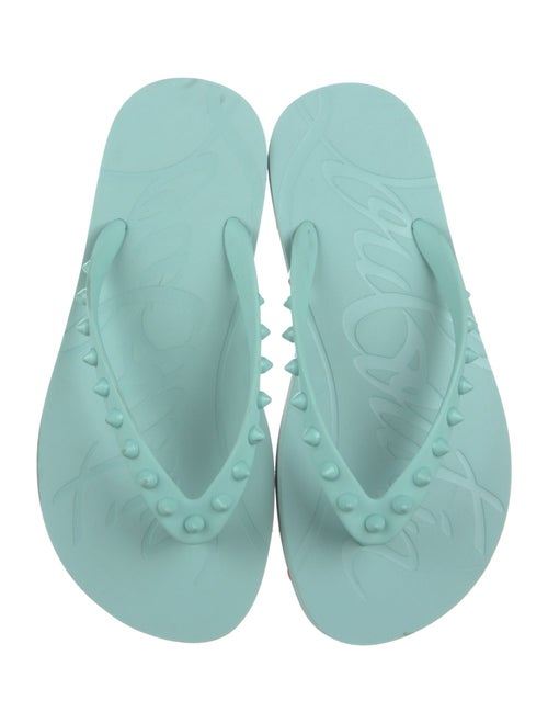 Christian Louboutin Rubber Studded Accents Flip Flops