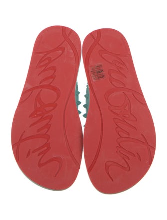 Christian Louboutin Rubber Studded Accents Flip Flops