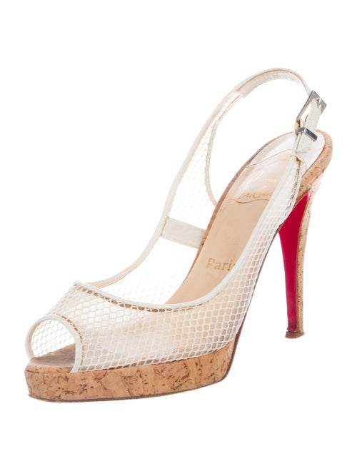 Christian Louboutin Mesh Slingback Pumps