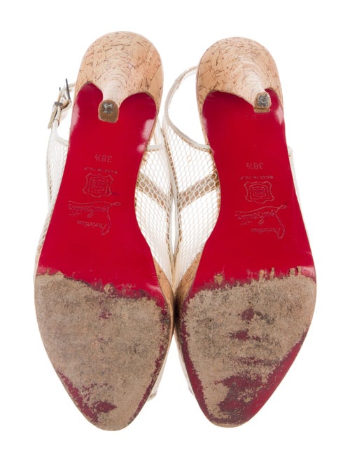 Christian Louboutin Mesh Slingback Pumps