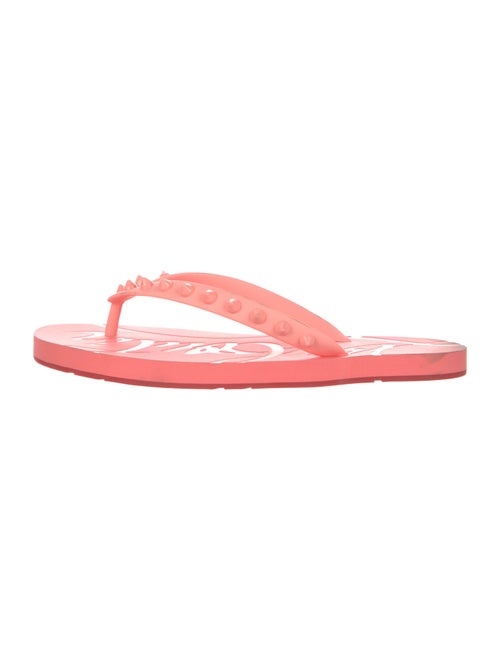 Christian Louboutin Rubber Studded Accents Flip Flops