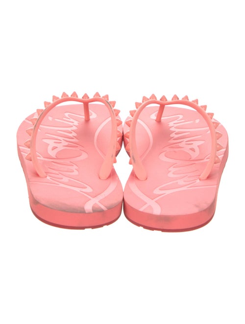 Christian Louboutin Rubber Studded Accents Flip Flops