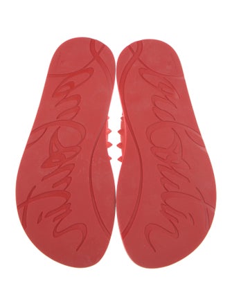 Christian Louboutin Rubber Studded Accents Flip Flops