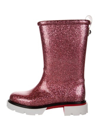 Christian Louboutin Girls' Glitter Rubber Rain Boots