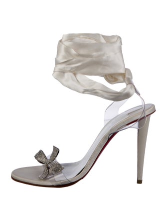 Christian Louboutin PVC Bow Accents Sandals