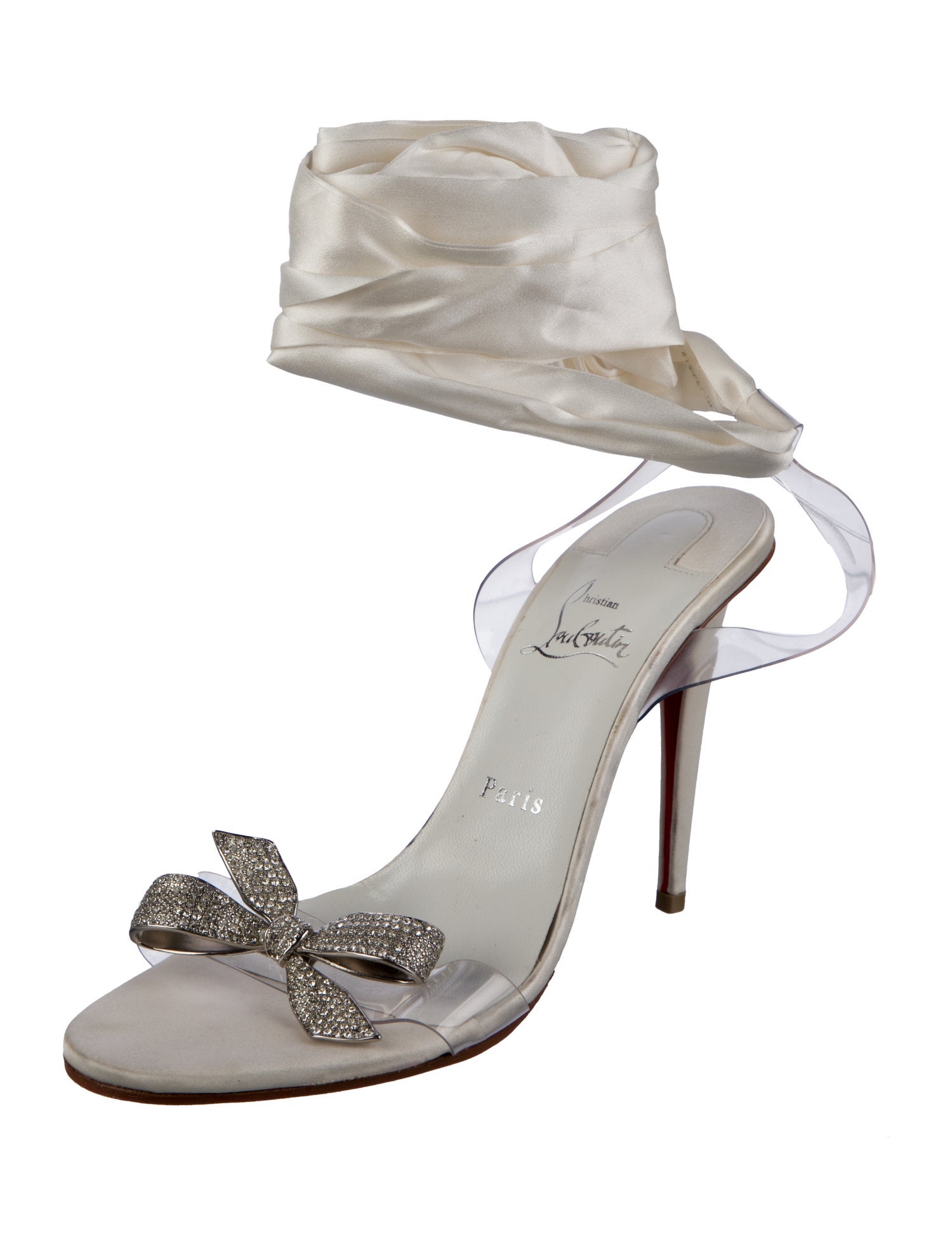 Christian Louboutin PVC Bow Accents Sandals