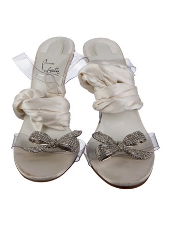 Christian Louboutin PVC Bow Accents Sandals