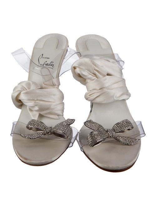 Christian Louboutin PVC Bow Accents Sandals
