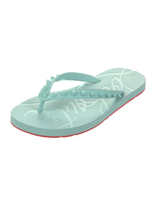 Christian Louboutin Rubber Studded Accents Flip Flops