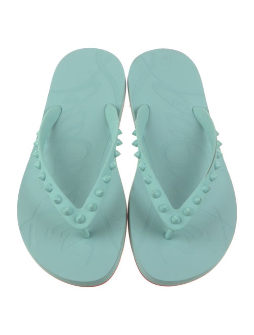 Christian Louboutin Rubber Studded Accents Flip Flops