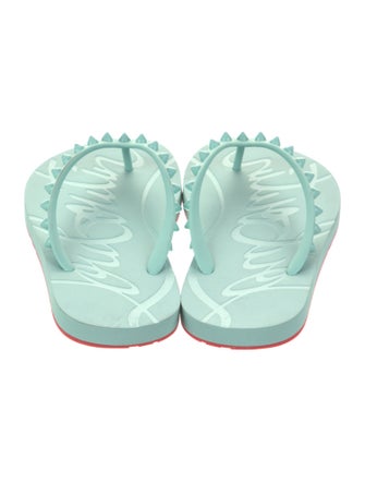 Christian Louboutin Rubber Studded Accents Flip Flops