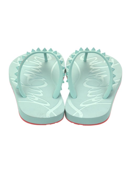 Christian Louboutin Rubber Studded Accents Flip Flops