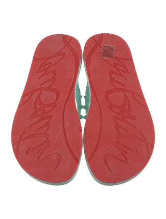 Christian Louboutin Rubber Studded Accents Flip Flops