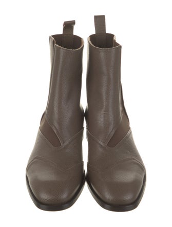 Christian Louboutin Camel Leather Chelsea Boots