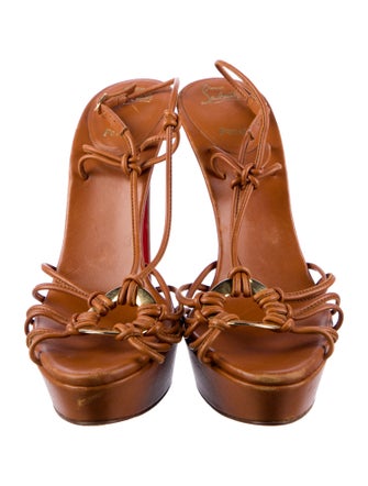 Christian Louboutin Leather Slingback Sandals