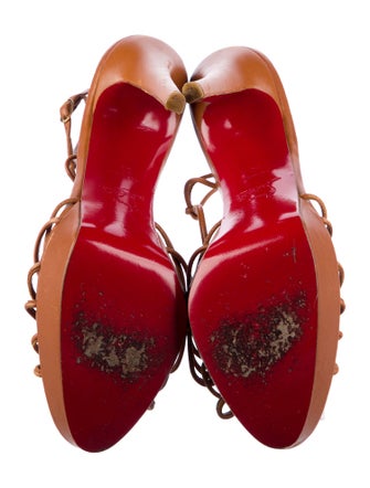 Christian Louboutin Leather Slingback Sandals