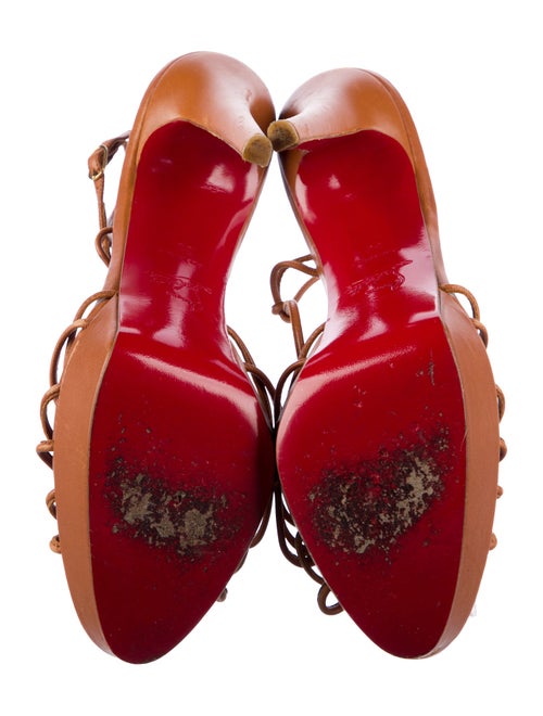 Christian Louboutin Leather Slingback Sandals