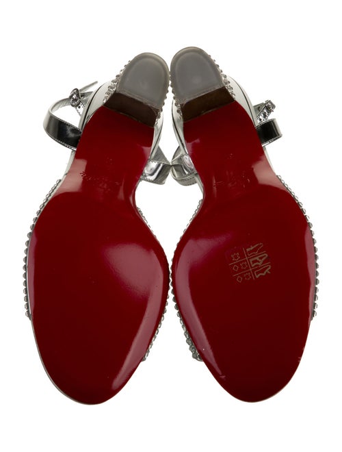 Christian Louboutin Leather Crystal Embellishments Sandals